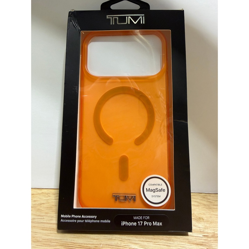Tumi iPhone 17 Pro Max Case Orange MagSafe Compatible Slim Protective Cover NEW